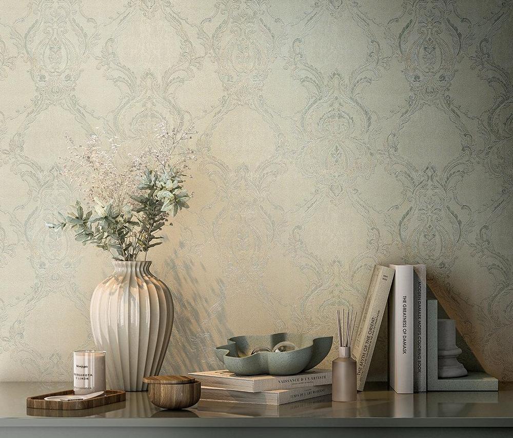 Обои с рельефным дамасским узором для разных стилей Обои с рельефным дамасским узором для разных стилей