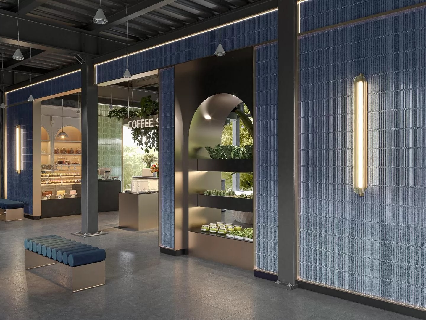 Плитка с переливающейся рельефной поверхностью