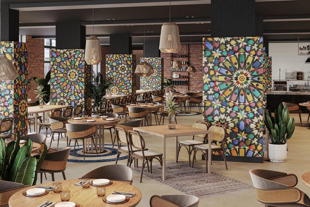 Крупноформатный керамогранит с геометрией зеллидж