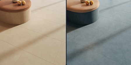 Керамогранит под бетон с сочетаемой мозаикой Керамогранит под бетон с сочетаемой мозаикой