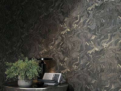 Обои с мерцающим эффектом и мраморной графикой