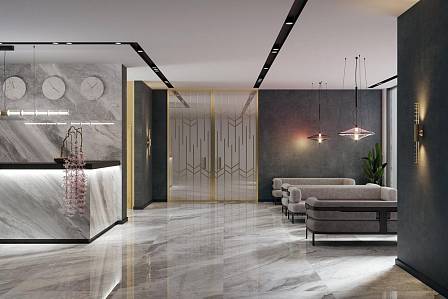 Керамогранит с имитацией тосканского мрамора